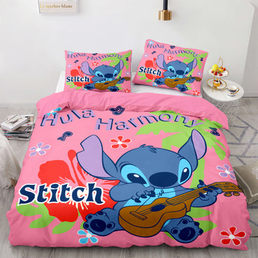 Stitch and Scrump Bedding Set Quilt Duvet Cover Bed Sets Room Decoration (Online Order Only)