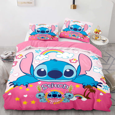 Stitch and Scrump Bedding Set Quilt Duvet Cover Bed Sets Room Decoration (Online Order Only)