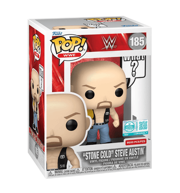 WWE Stone Cold Steve Austin (What?) Pop! Sayings Funko Pop! Vinyl Figure #185 - Entertainment Earth Exclusive w/ Funko Protector (ONLINE ORDER ONLY)
