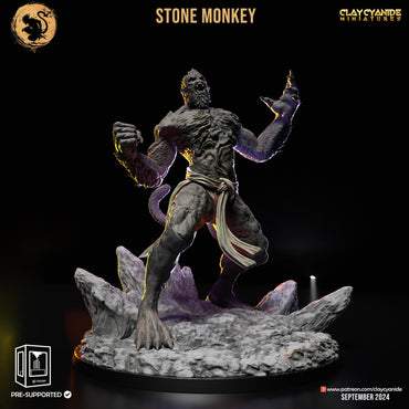 3D Printed Clay Cyanide Black Stone Monkey Myth - Wukong Set 28 32 mm D&D (Online Only)