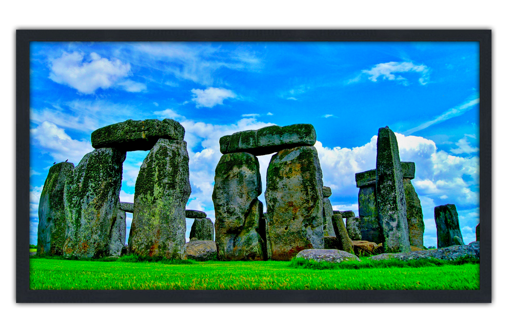 Professionally Framed Stonehenge England Skyline High-Resolution Panoramic Photo 12x22 Wall Art (ONLINE ORDER ONLY)