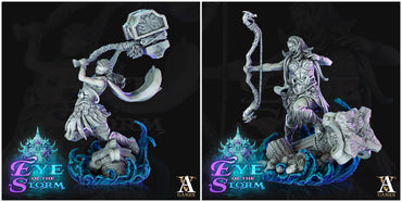 3D Printed Archvillain Games Eye of the Storm - Storm Giant Battlemaidens 28mm 32mm D&D (Online Only)