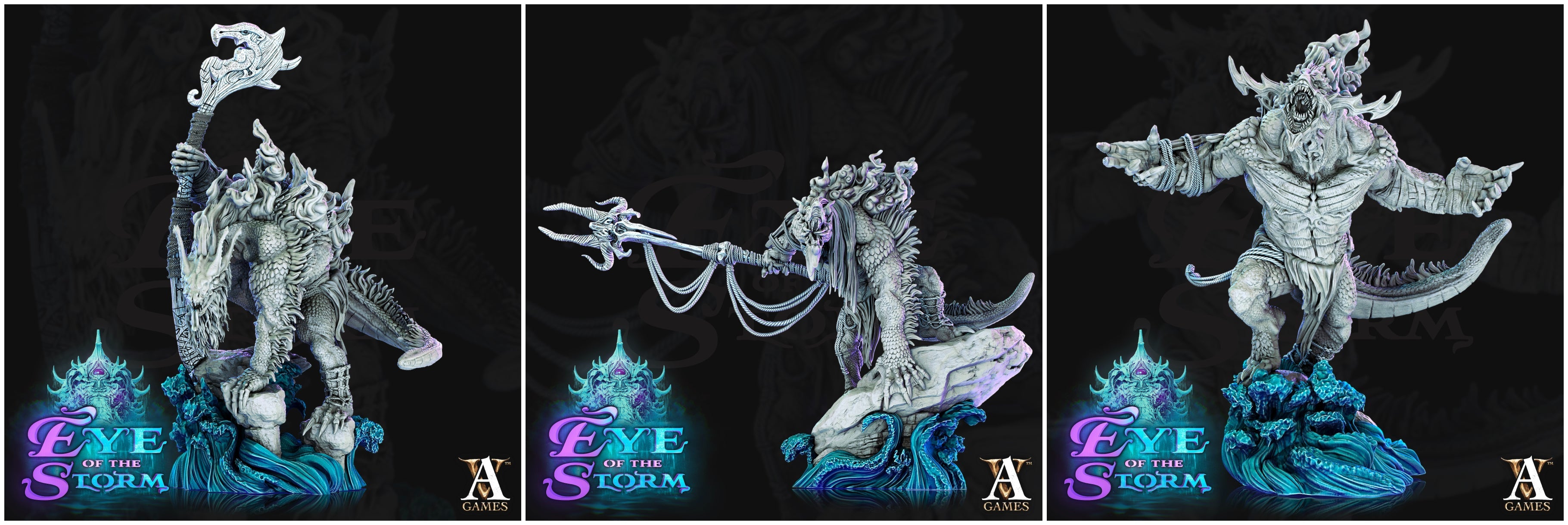 3D Printed Archvillain Games Eye of the Storm - Storm Trolls 28mm 32mm D&D (Online Only)