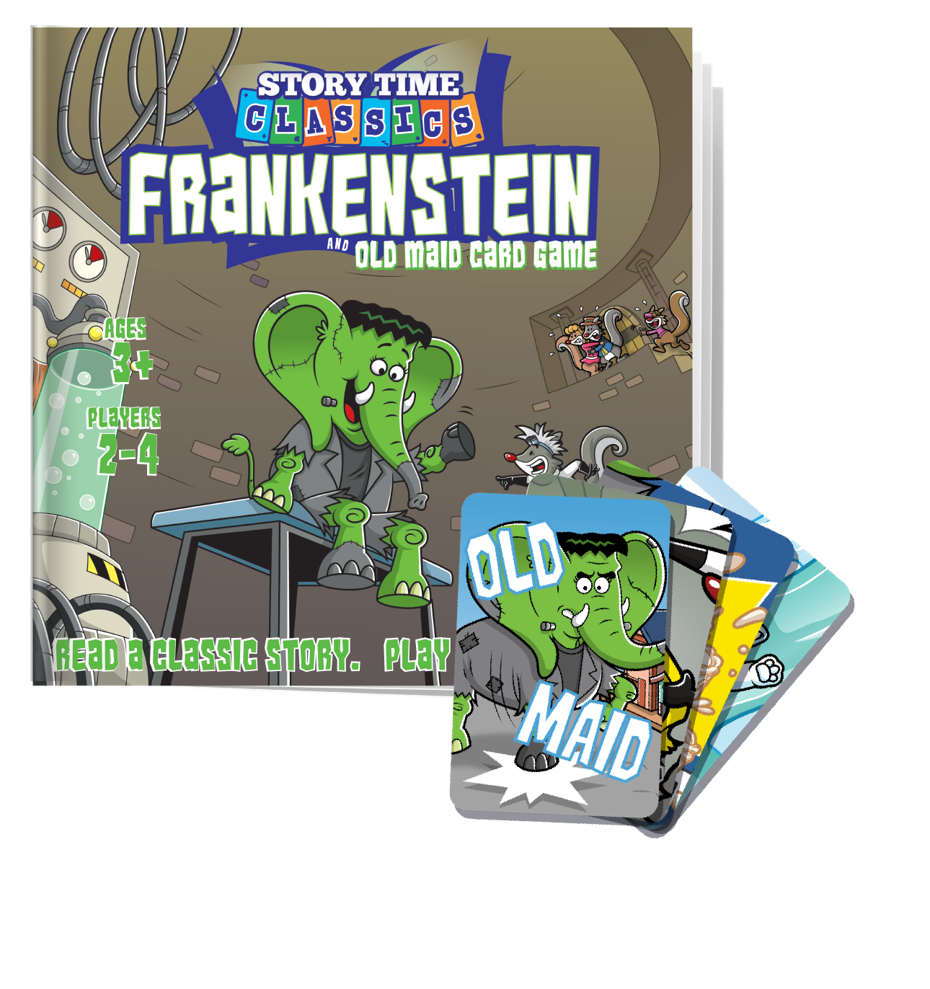 Story Time Classics: Frankenstein and Old Maid Card Game 2-in-1 Playset (ONLINE ORDER ONLY)