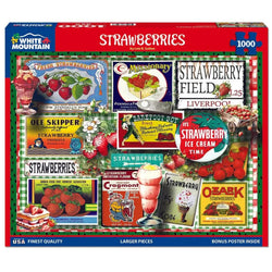 Strawberries 1000 Piece Jigsaw Puzzle White Mountain (ONLINE ORDER ONLY)