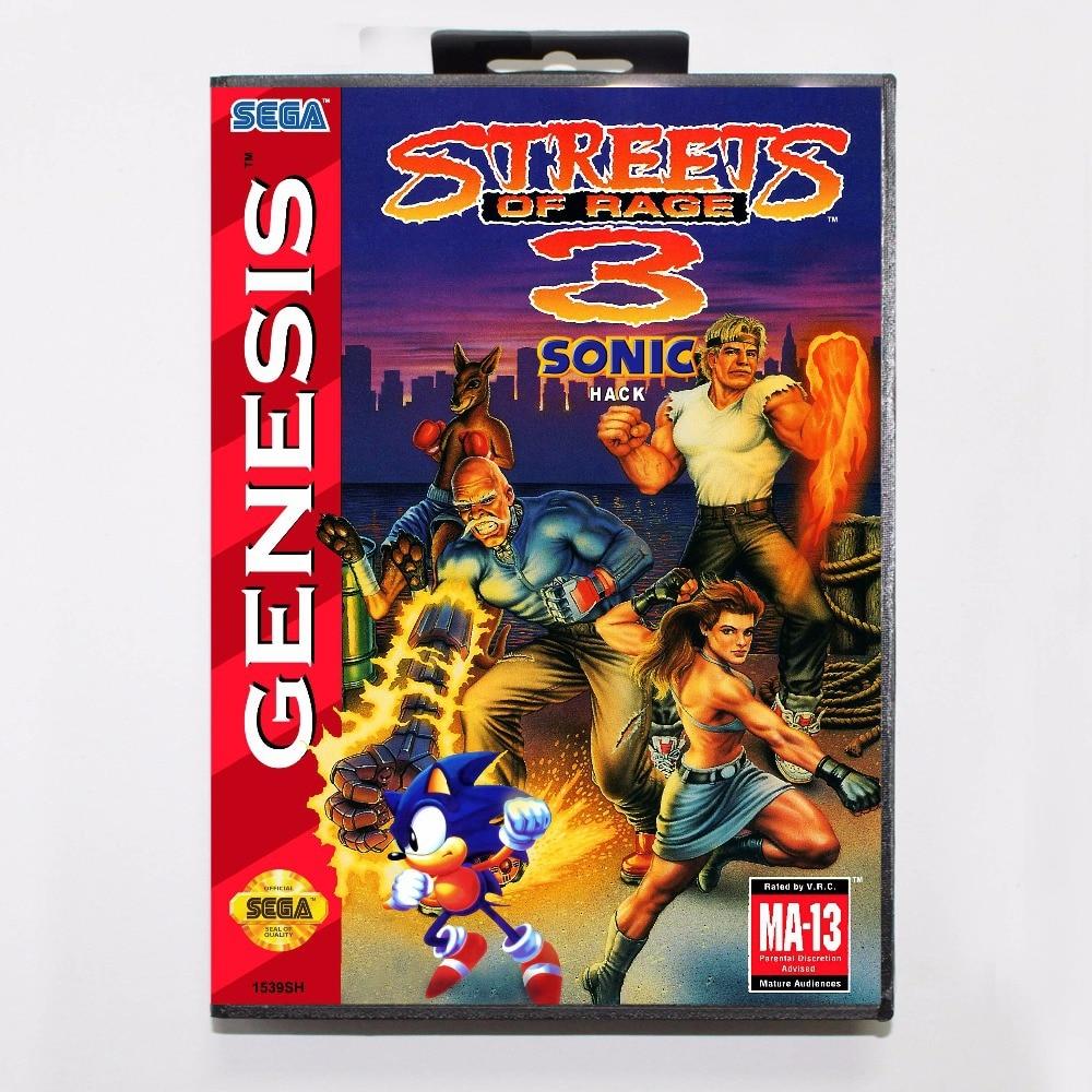 Streets of Rage 3 Sonic Hack (Rom Hack) (Sega Genesis) (ONLINE ORDER ONLY)