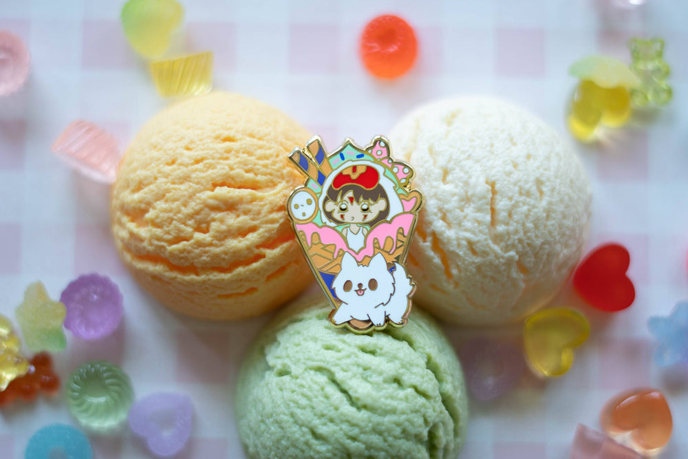 Studio Ghibli: Princess Monoke Ice Cream Enamel Pin (ONLINE ORDER ONLY)
