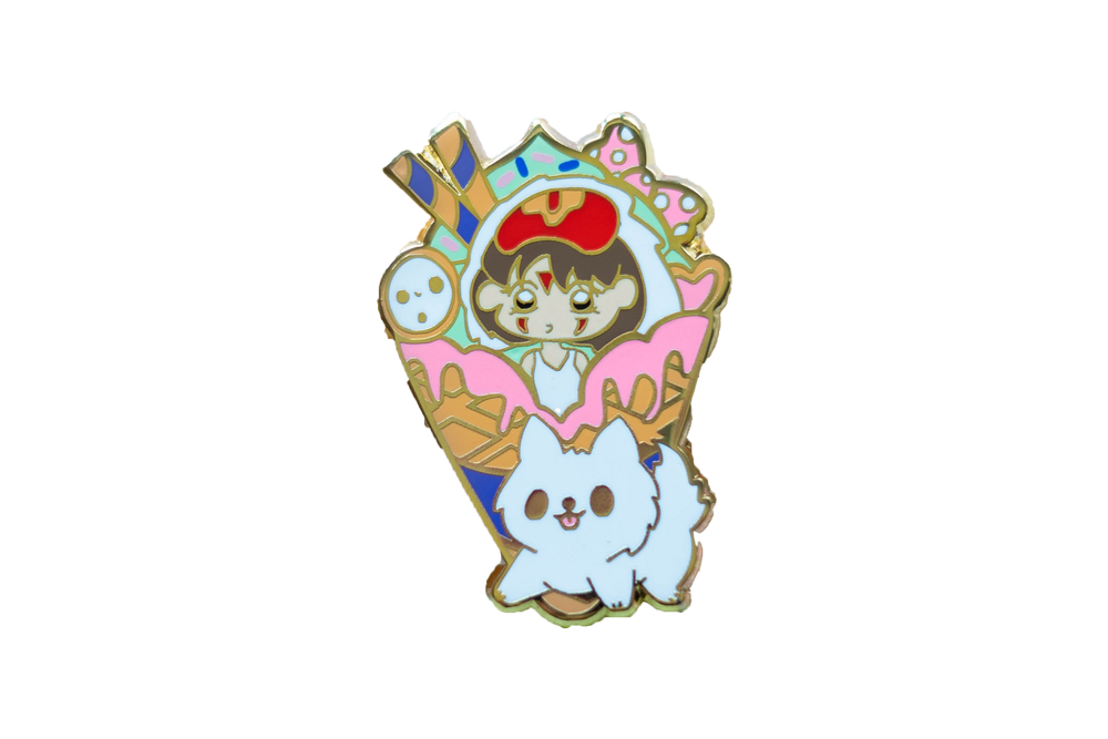 Studio Ghibli: Princess Monoke Ice Cream Enamel Pin (ONLINE ORDER ONLY)