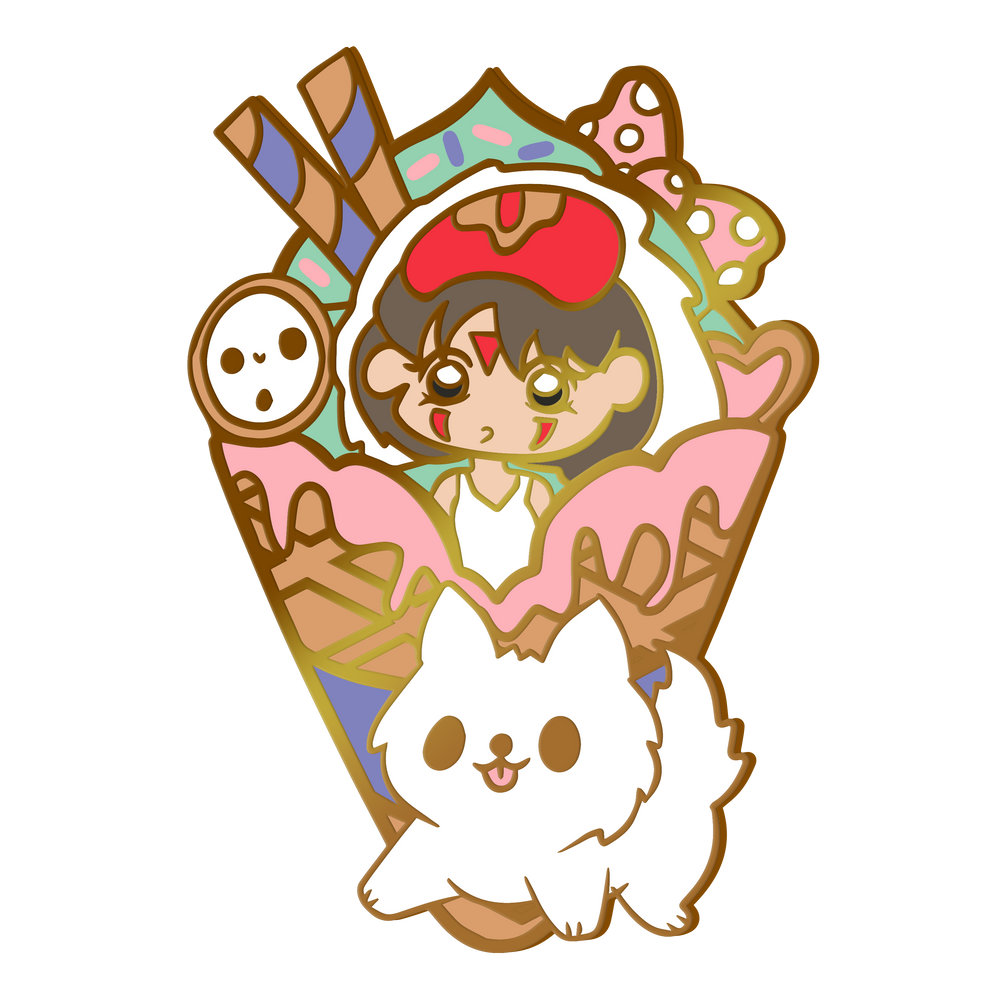 Studio Ghibli: Princess Monoke Ice Cream Enamel Pin (ONLINE ORDER ONLY)