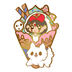 Studio Ghibli: Princess Monoke Ice Cream Enamel Pin (ONLINE ORDER ONLY)