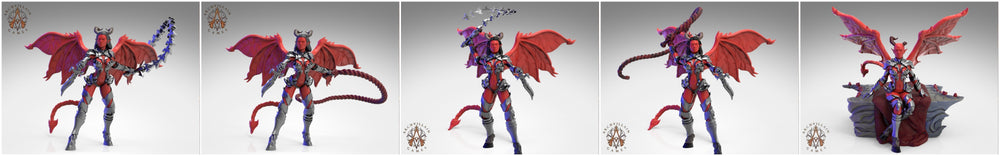 3D Printed Archvillain Games Succubus - Succubi Mistresses of Despair 28mm 32mm D&D (Online Only)