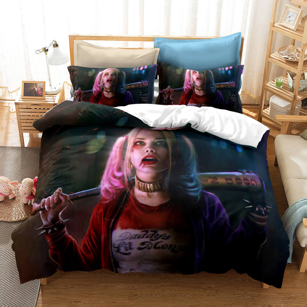 Suicide Squad Harley Quinn Cosplay Bedding Quilt Cover Without Filler (Online Order Only)