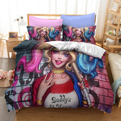 Suicide Squad Harley Quinn Cosplay Bedding Quilt Cover Without Filler (Online Order Only)