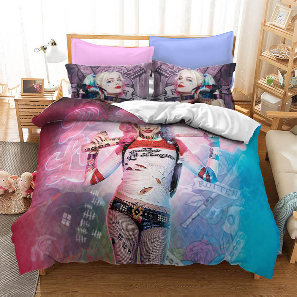 Suicide Squad Harley Quinn Cosplay Bedding Quilt Cover Without Filler (Online Order Only)