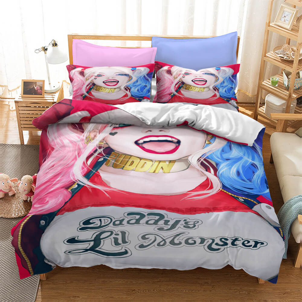 Suicide Squad Harley Quinn Cosplay Bedding Quilt Cover Without Filler (Online Order Only)