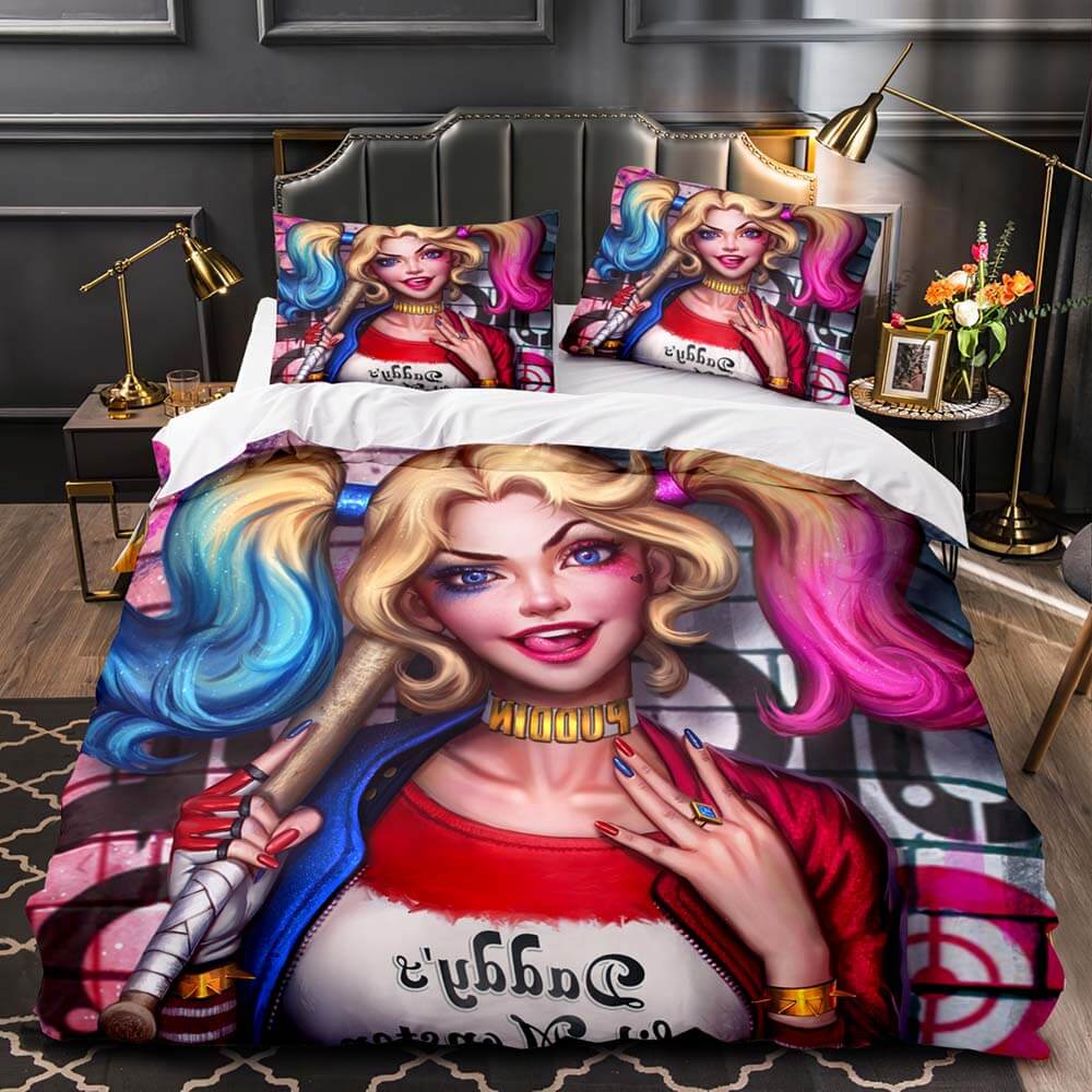 Suicide Squad Harley Quinn Deadpool Bedding Set Quilt Duvet Cover Sets (Online Order Only)