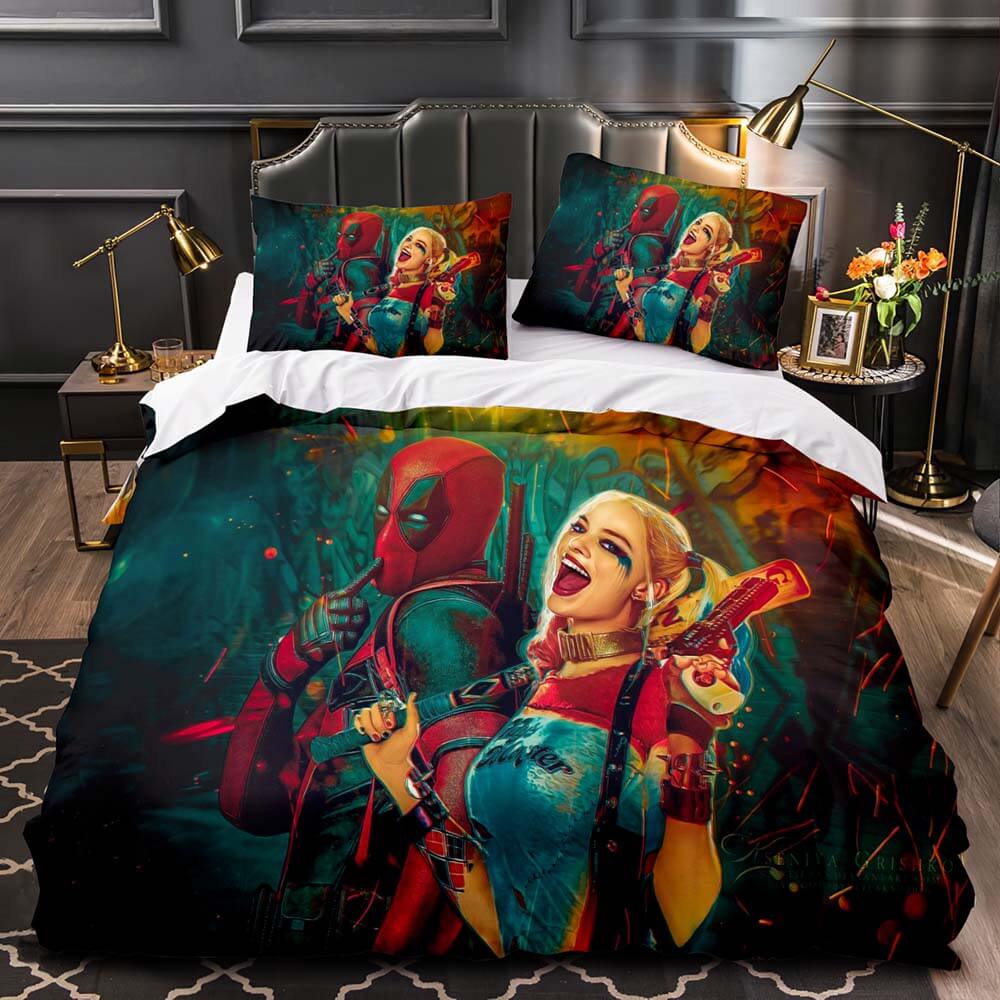 Suicide Squad Harley Quinn Deadpool Bedding Set Quilt Duvet Cover Sets (Online Order Only)