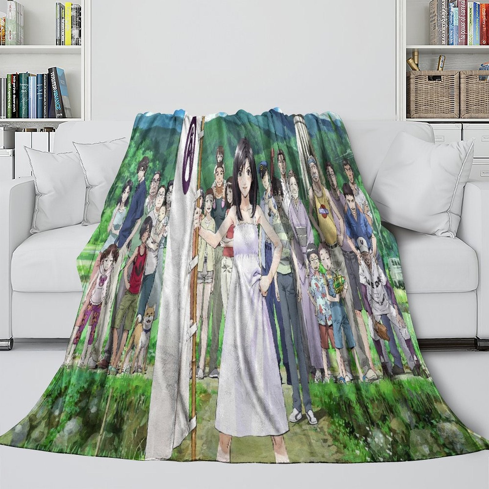 Summer Wars Blanket Flannel Throw Kids Room Decoration (Online Order Only)