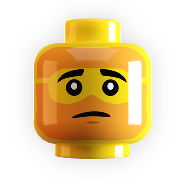 Sunburnt w/ Sunglasses Farmers Tan Minifig Head made using LEGO part (Online Order Only)