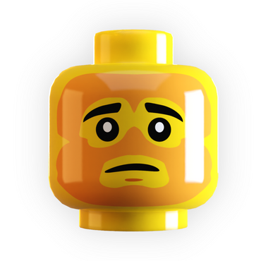 Sunburnt Minifig Head made using LEGO part (Online Order Only)