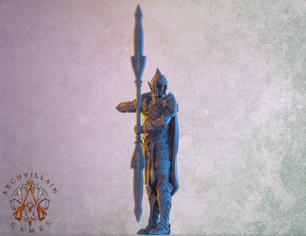 3D Printed Archvillain Games The Sun Elves of Sol Sylvaine Elven Footmen 28 32mm D&D (Online Only)