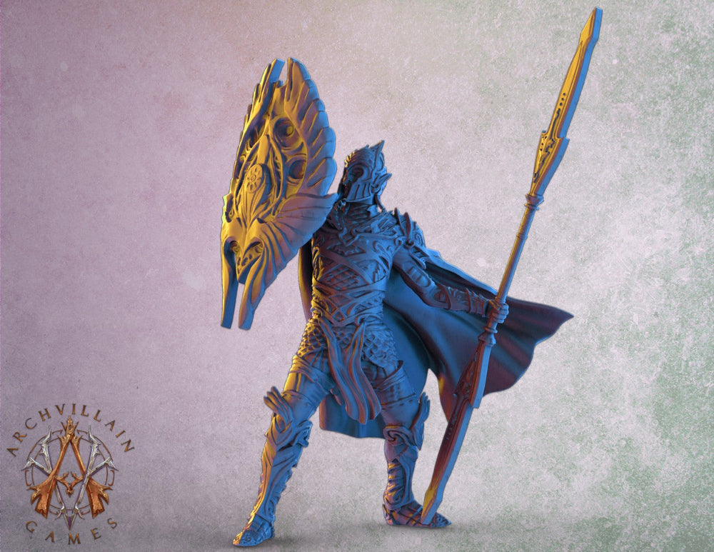 3D Printed Archvillain Games The Sun Elves of Sol Sylvaine Elven Footmen 28 32mm D&D (Online Only)