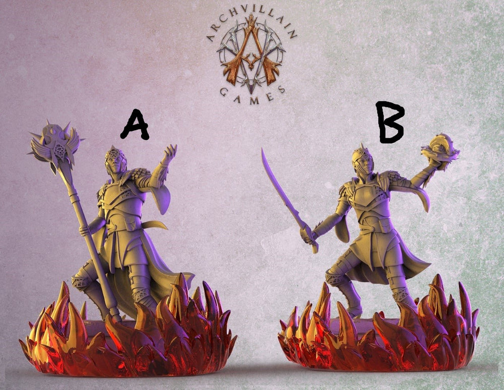 3D Printed Archvillain Games The Sun Elves of Sol Sylvaine Elven Swordmages 28 32mm D&D (Online Only)