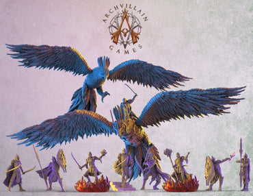 3D Printed Archvillain Games The Sun Elves of Sol Sylvaine - Bloodliege 28mm 32mm D&D (Online Only)