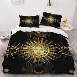 Sun Face Moon and Sun Bedding Sets Quilt Cover Without Filler (Online Order Only)