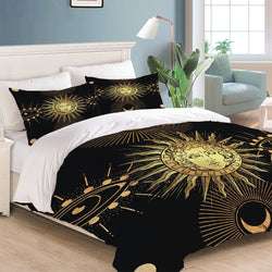 Sun Face Moon and Sun Bedding Sets Quilt Cover Without Filler (Online Order Only)