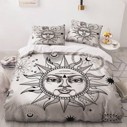 Sun Face Moon and Sun Bedding Sets Quilt Cover Without Filler (Online Order Only)