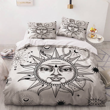 Sun Face Moon and Sun Bedding Sets Quilt Cover Without Filler (Online Order Only)