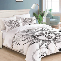Sun Face Moon and Sun Bedding Sets Quilt Cover Without Filler (Online Order Only)