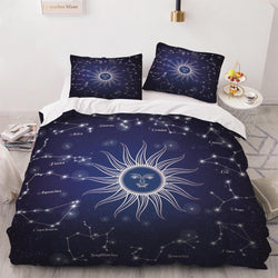 Sun Face Moon and Sun Bedding Sets Quilt Cover Without Filler (Online Order Only)