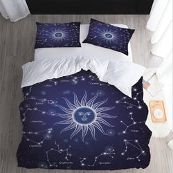 Sun Face Moon and Sun Bedding Sets Quilt Cover Without Filler (Online Order Only)