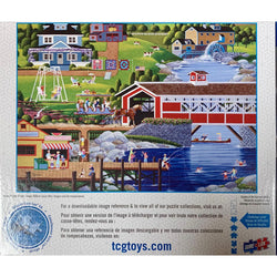 Sunday at the Covered Bridge Art Gallery 1000 Piece Jigsaw Puzzle Sure Lox (ONLINE ORDER ONLY)
