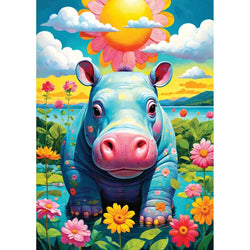 Sunny Hippo 1000 Piece Jigsaw Puzzle Enjoy (ONLINE ORDER ONLY)