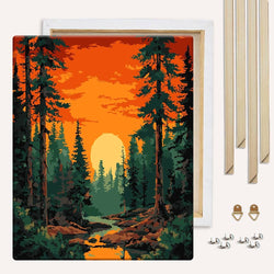 Sunset in Valley - Paint By Numbers Kit
