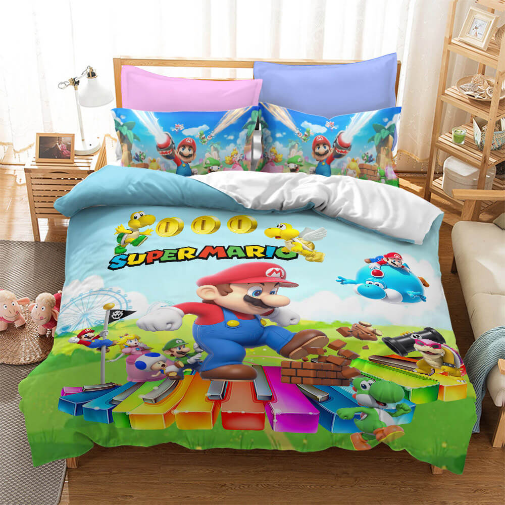 Super Mario Bedding Sets Pattern Quilt Cover Without Filler (Online Order Only)