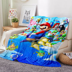 Super Mario Blanket Flannel Throw Room Decoration (Online Order Only)