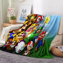 Super Mario Blanket Flannel Throw Room Decoration (Online Order Only)