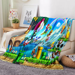 Super Mario Blanket Flannel Throw Room Decoration (Online Order Only)