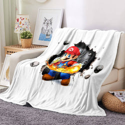 Super Mario Blanket Flannel Throw Room Decoration (Online Order Only)
