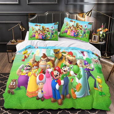 Super Mario Duvet Cover Pattern Bedding Set Without Filler (ONLINE ORDER ONLY)