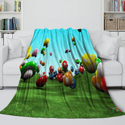 Super Mario Pattern Blanket Flannel Throw Kids Room Decoration (ONLINE ORDER ONLY)
