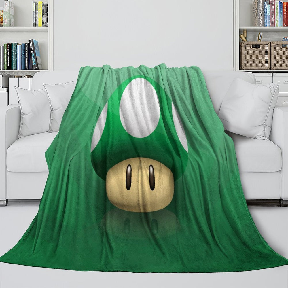 Super Mario Pattern Blanket Flannel Throw Kids Room Decoration (ONLINE ORDER ONLY)