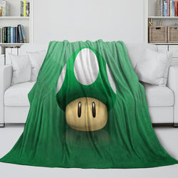 Super Mario Pattern Blanket Flannel Throw Kids Room Decoration (ONLINE ORDER ONLY)