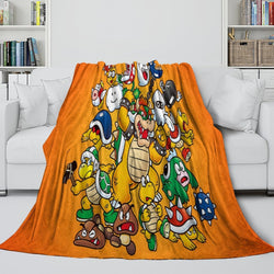 Super Mario Pattern Blanket Flannel Throw Kids Room Decoration (ONLINE ORDER ONLY)