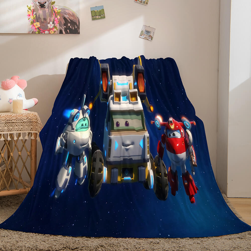 Super Wings Flannel Fleece Throw Blanket (Online Order Only)