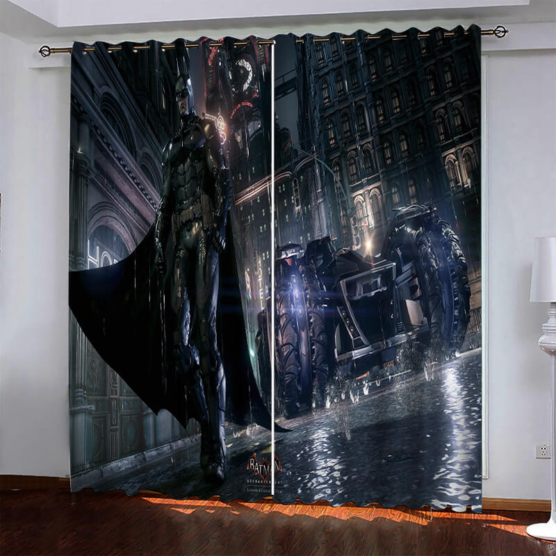 Superhero Batman Pattern Curtains Blackout Window Drapes (Online Order Only)